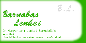 barnabas lenkei business card